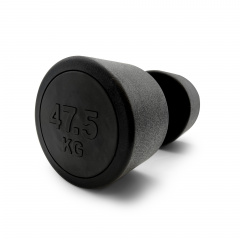 UnixFit PRO круглая 47,5 кг DBRND47_5PBK из каталога обрезиненных гантелей в Уфе по цене 15220 ₽
