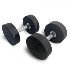 UnixFit PRO круглая 12,5 кг DBRND12_5PBK из каталога обрезиненных гантелей в Уфе по цене 4170 ₽