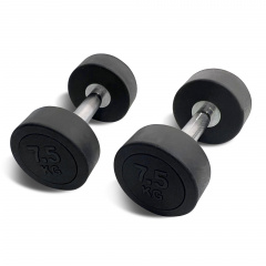 UnixFit PRO круглая 7,5 кг DBRND7_5PBK из каталога обрезиненных гантелей в Уфе по цене 2550 ₽