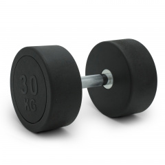 UnixFit PRO круглая 30 DBRND30PBK из каталога обрезиненных гантелей в Уфе по цене 9780 ₽