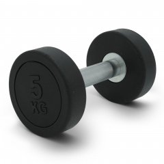 UnixFit PRO круглая 5 кг DBRND5PBK из каталога обрезиненных гантелей в Уфе по цене 1620 ₽