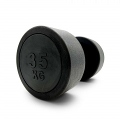 UnixFit круглая 35 кг DBRND35PBK из каталога обрезиненных гантелей в Уфе по цене 11310 ₽