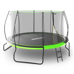Unix Line 12 ft UFO Green из каталога батутов с защитной сеткой в Уфе по цене 36090 ₽