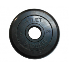 MB Barbell ATLET 5 кг / диаметр 51 мм из каталога дисков для штанги с посадочным диаметром 50 мм. в Уфе по цене 2040 ₽