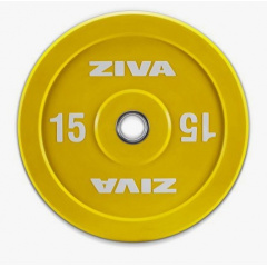 Ziva XP Competition Colored Rubber Bumper 15kg из каталога дисков для штанги с посадочным диаметром 50 мм. в Уфе по цене 16800 ₽