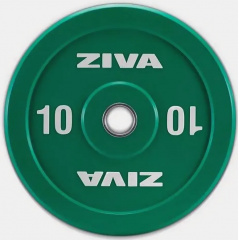 Ziva XP Competition Colored Rubber Bumper 10 kg из каталога дисков для штанги с посадочным диаметром 50 мм. в Уфе по цене 12400 ₽