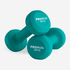 Proiron 2шт по 3кг из каталога неопреновых  гантелей в Уфе по цене 1620 ₽