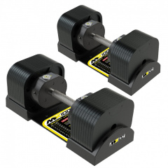 MX Select MX100 EVO, рифленая стальная рукоять, вес 5.9-45.4 кг, 2 шт из каталога разборных (наборных) гантелей в Уфе по цене 79480 ₽