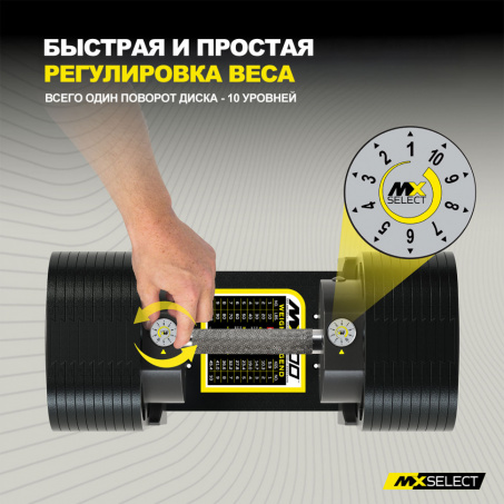 Рендер-3 для MX Select MX100 EVO, рифленая стальная рукоять, вес 5.9-45.4 кг, 2 шт