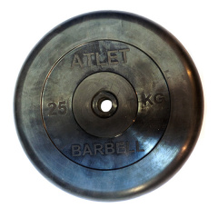 MB Barbell ATLET 25 кг из каталога дисков для штанги с посадочным диаметром 30 мм.  в Уфе по цене 8630 ₽