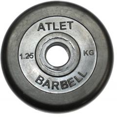 MB Barbell ATLET 1.25 кг из каталога дисков для штанги с посадочным диаметром 26 мм.  в Уфе по цене 1020 ₽