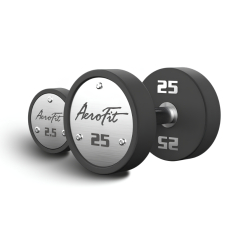 AeroFit AFPUDB2.5-25 набор полиуретановых гантелей, 2,5-25 кг, 10 пар, шаг 2,5 кг из каталога  в Уфе по цене 196010 ₽