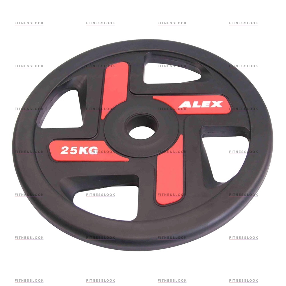 Alex полиуретановый 50 мм - 25 кг в Уфе по цене 14420 ₽ в категории диски (блины) для штанг и гантелей Aerofit