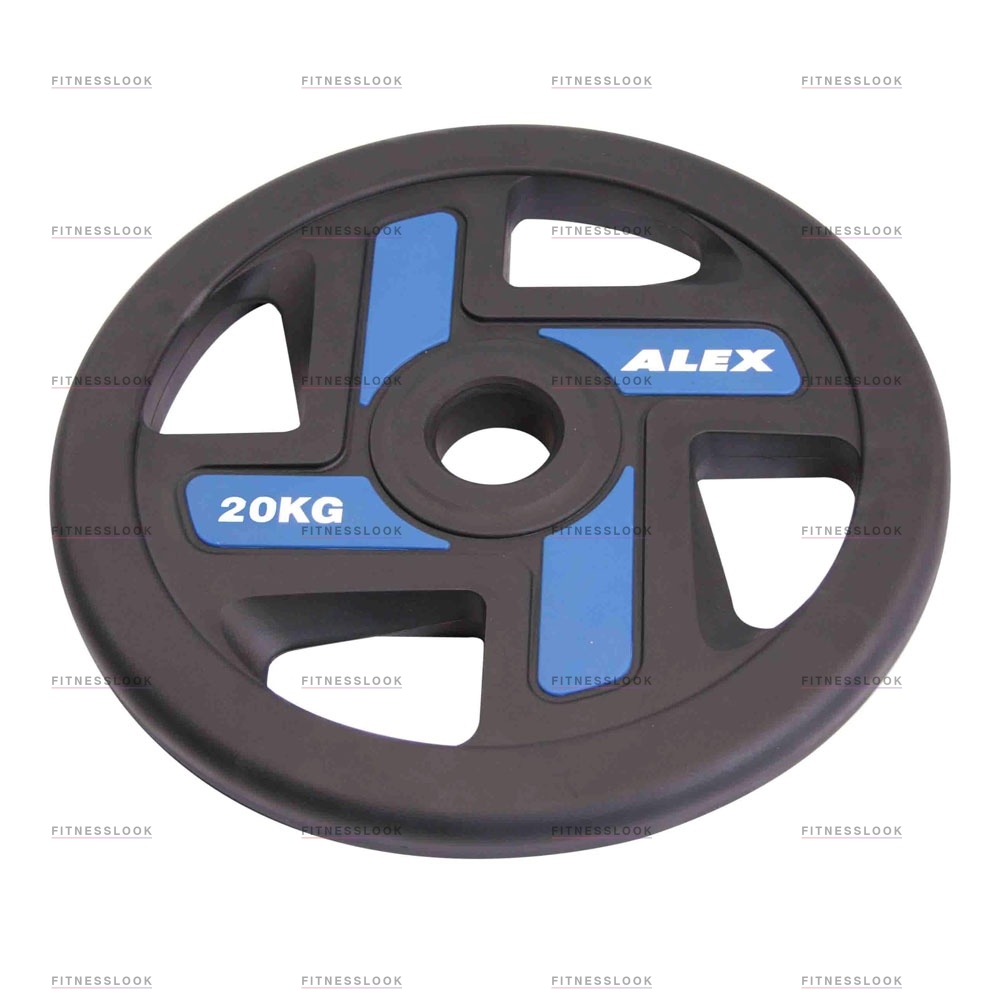 Alex полиуретановый 50 мм - 20 кг в Уфе по цене 12903 ₽ в категории диски (блины) для штанг и гантелей Aerofit