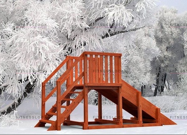 Зимняя деревянная горка Самсон Урал
