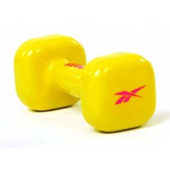 REEBOK виниловая 3 кг.  Dumbbell Yellow RAWT-11053YL из каталога гантелей для фитнеса в Уфе по цене 1530 ₽