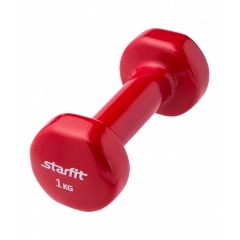 StarFit виниловая, 1 кг. красная из каталога гантелей для фитнеса в Уфе по цене 600 ₽