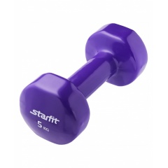 StarFit виниловая, 5 кг., фиолетовая из каталога гантелей для фитнеса в Уфе по цене 3150 ₽