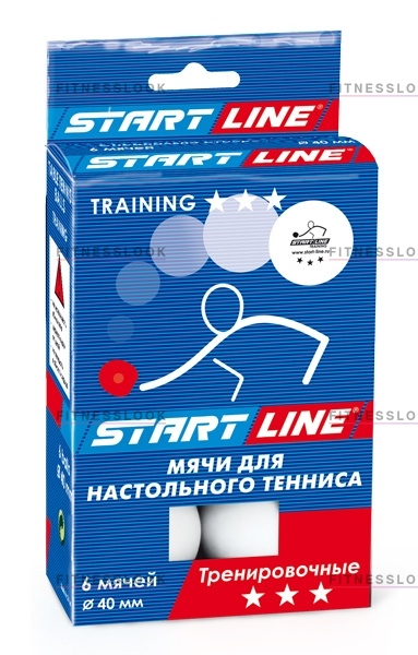 Training 3 класс - 6 шт. - белые в Уфе по цене 690 ₽ в категории мячи для настольного тенниса Start Line