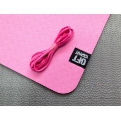6 мм двухслойный розовый FT-YGM6-2LT-PINK-BK в Уфе по цене 1620 ₽ в категории коврики для йоги и фитнеса Original FitTools