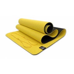 6 мм двухслойный перфорированный желтый FT-YGM6-3DT-YELLOW в Уфе по цене 1870 ₽ в категории коврики для йоги и фитнеса Original FitTools