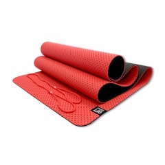 6 мм двухслойный перфорированный красный FT-YGM6-3DT-RED в Уфе по цене 1870 ₽ в категории коврики для йоги и фитнеса Original FitTools
